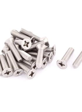 M6 x 25mm Phillips Round Head Countersunk Bolts Machine Scre