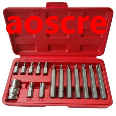 15 Pcs Batch head set Torx Bit Set Star Bits Set Including 1