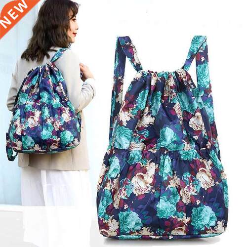 2022 Fashion Vintage Drawstring Backpacks Women Large Capaci