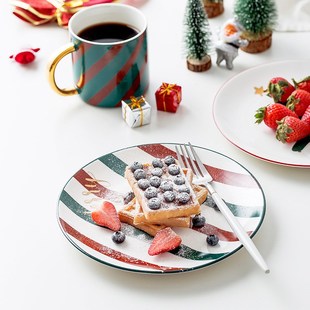 Ceramic plates and bowls set Coffee mug christmas plates