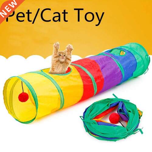 Nice Pet Tunnel Cat Printed Green Crinkly Kitten Tunnel Toy
