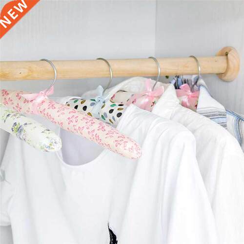 5pcs/set Seamless Wood Sponge Hanger Clothes Hangers Colorfu