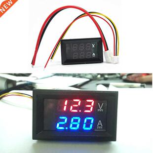 2 in1 DC Volt Amp Meter For 0-100V/50A Red Blue Voltmeter Am