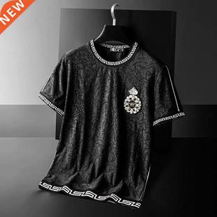 end brand bee European jacquard high embroidery short style