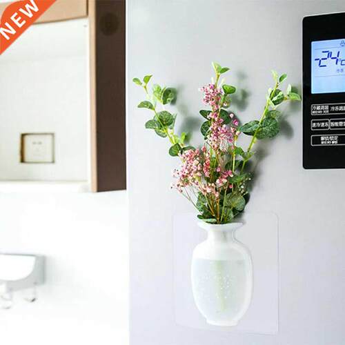 Silicone Sticky Wall Plant Vases Container Decorations Leave