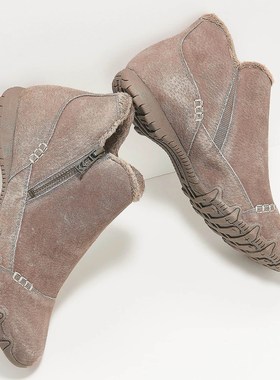 Fashion Womens Boots Shoes Plus Size Flock Flats Platform Co