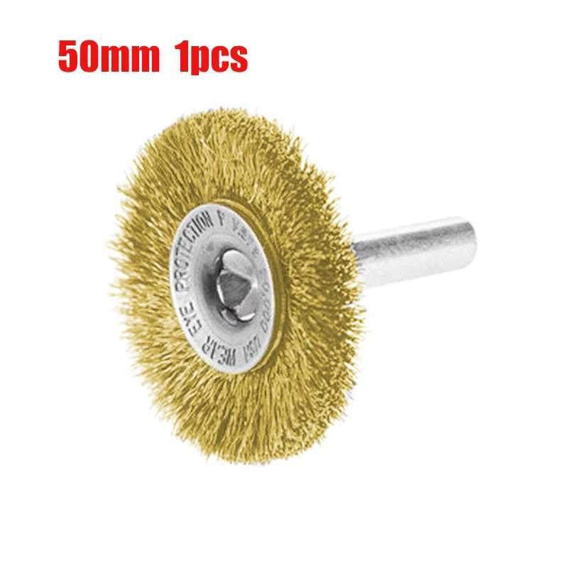 1pc 2" Crimped Carbon Steel Wire Wheel Brush W/ 1/4