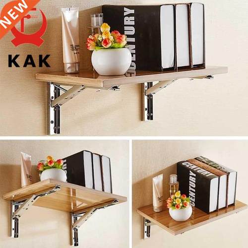 2pcs Folding Shelf Brackets Heavy Duty Stainless Steel Coll