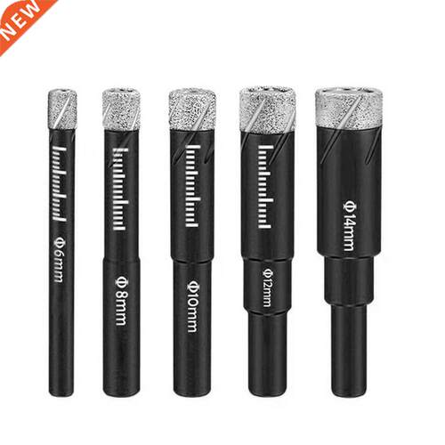 6/8/10/12/14mm Vacuum Brazed Diamond Dry Drill Bits Hex Shan