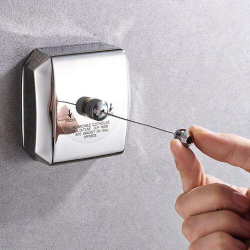 304 Stainless Steel Silver Clothes Horse Square Nylon rope L