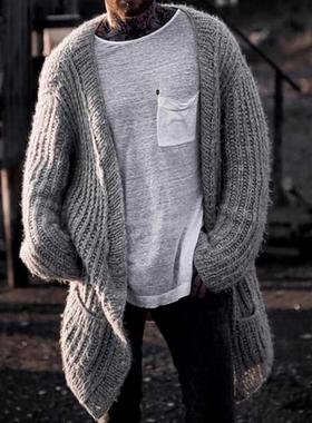 Men Sweater Cardigans Designer solid Woolen Single Breasted