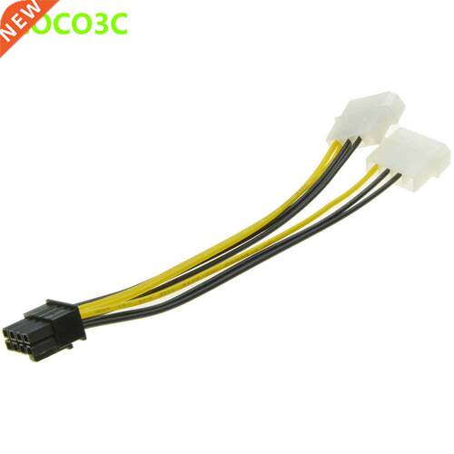 8Pin Male to Dual 4 Pin Molex Male IDE D port Power Supply C