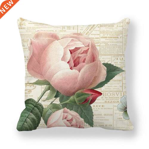 Fashion Polyester Pillowcase 45*45cm Flower Plant Office Lum