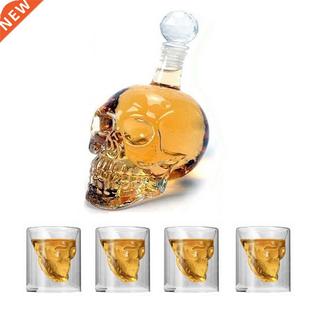 KHGDNOR Skull Glass Shot Whisky Wine Crystal Bottle Cups 25m