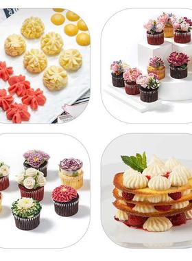 6-24 Pcs Set Pastry Bag and Stainless Steel Cake Nozzle Kitc