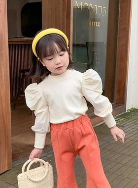 2022 Spring New Arrival Girls Long Sleeve Cotton Tops Kids P
