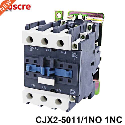 1PCS CJX2-5011 50A P NO + NC AC Contactor Silver point copp