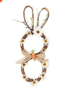 Handcrafts Easter Bunny Wreath for Sprng and Easter Decor,
