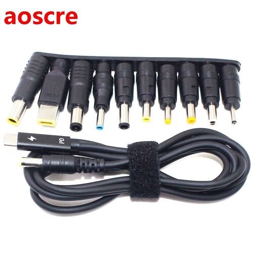 100W TYPE-C to Round Port Laptop Adapter Connector Plug DC P