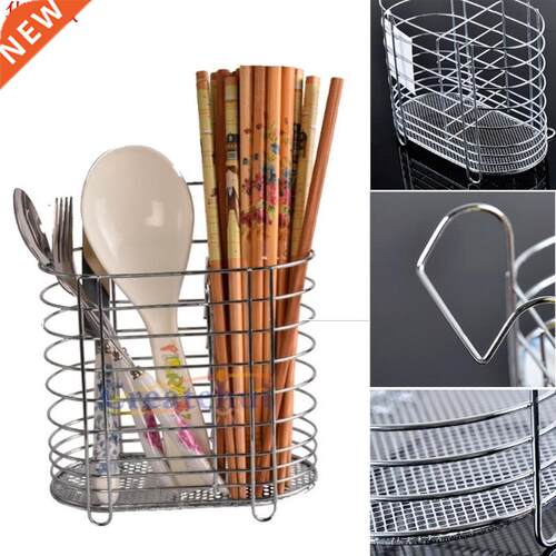 Metal Hanging Cutlery Holder Drainer Spoon Fork Chopsticks S