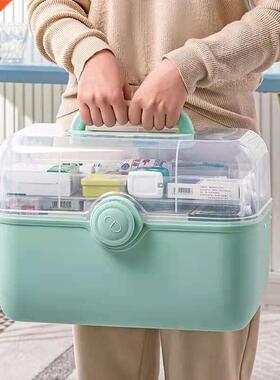 Aid Kit Storage Box Folding 3 Tiers Plastic High Capacity Fa