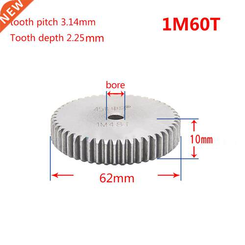 1 Modulus 60 Teeth Spur Gear 45# Steel Motor Gear Wheel No q