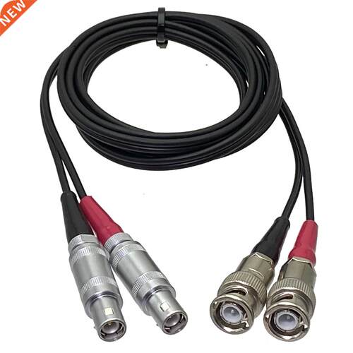 RG174 2x FFA 1S C9 1Pin to 2x BNC Q9 Male Clamp Connector Wi