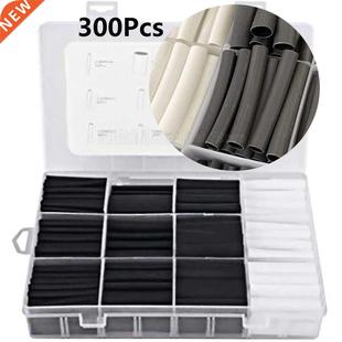 Heat Shrinkage Kit Tube Shrink White Black Box 00Pcs