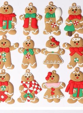 Big Sale 6pcs Gingerbread Man Christmas Tree Ornaments Xmas