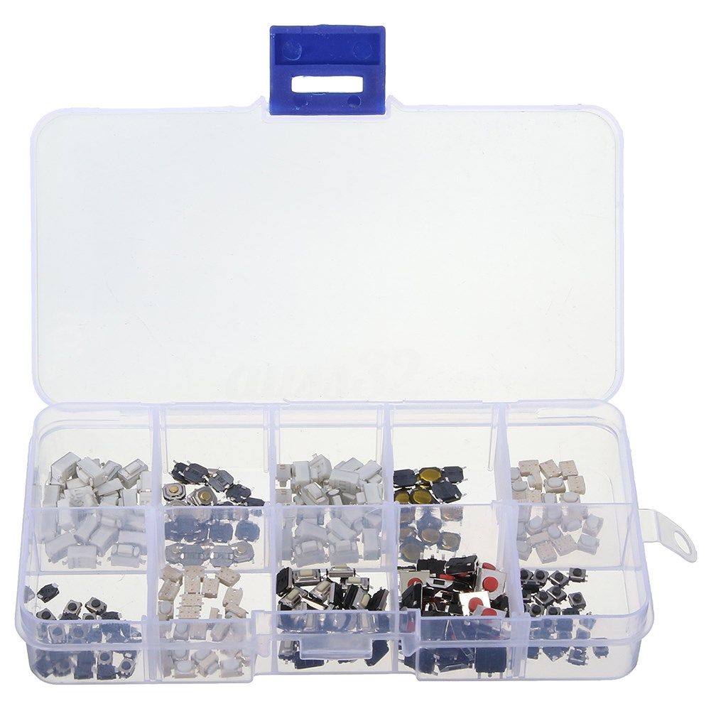 250pcs 10 Types Tactile Push Switch Car Keys Remote Button M