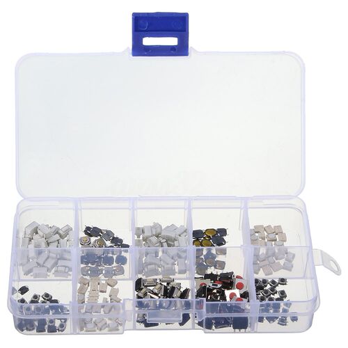 250pcs 10 Types Tactile Push Switch Car Keys Remote Button M