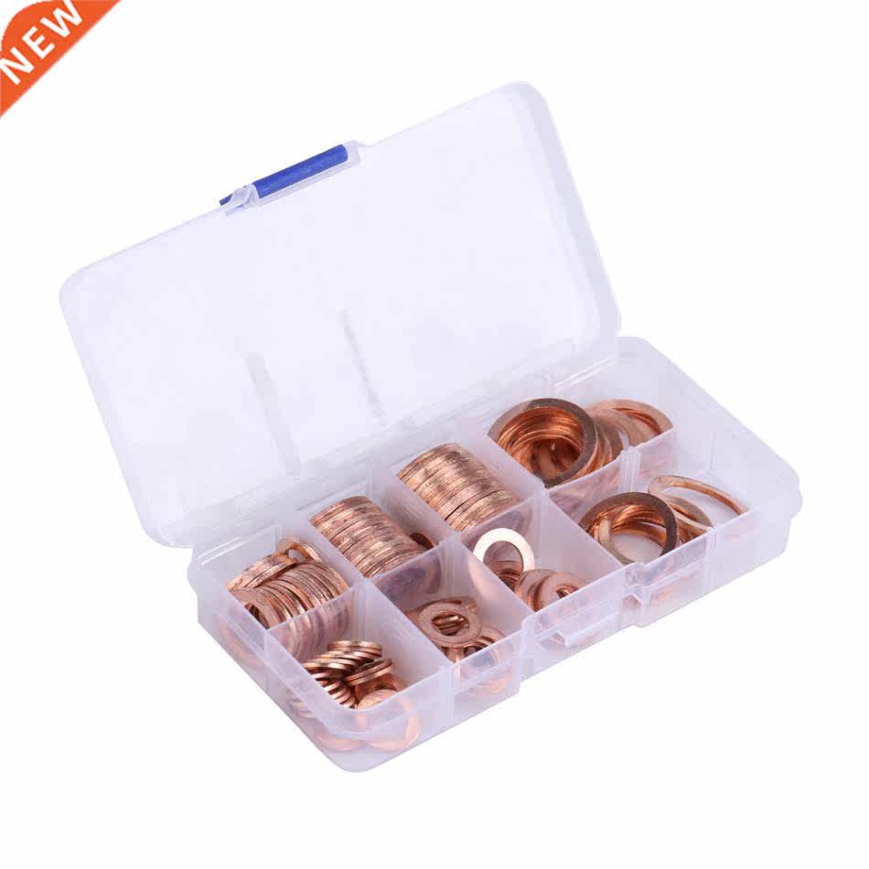 120Pcs 8 Sizes Solid Copper Washers Sump Plug Assortment Har