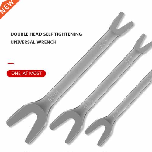 1pc Universal V Groove Wrench Double Head Long Handle Serrat