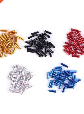 50Pcs Bicycle Brake Shifter Inner Cable End Caps Aluminum Co