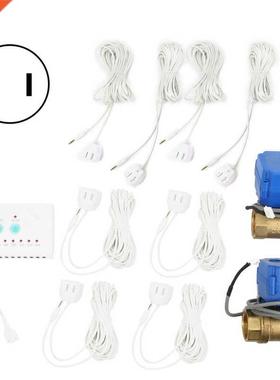 Water Leaking Alarm Sensor DN25 2 Valve 8 Way Overflow Prote