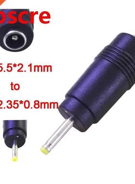 1Pcs Stright New DC2.35*0.8mm Mle to DC5.5*2.1mm Femle L