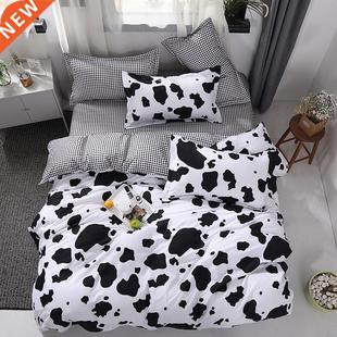 White Black Cow Leopard Printed Bed Cover Set Kids Duvet Cov
