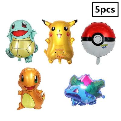 5Pcs/Set TAKARA TOMY Pokemon alloon Aluminum Film Pikachu C