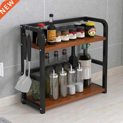 Kitchen Shelf Spice Rack table top condiment corner rack oil