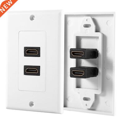 HDMI 2-Ports Wall Face Plate Panel Outlet 1080p Cover Couple