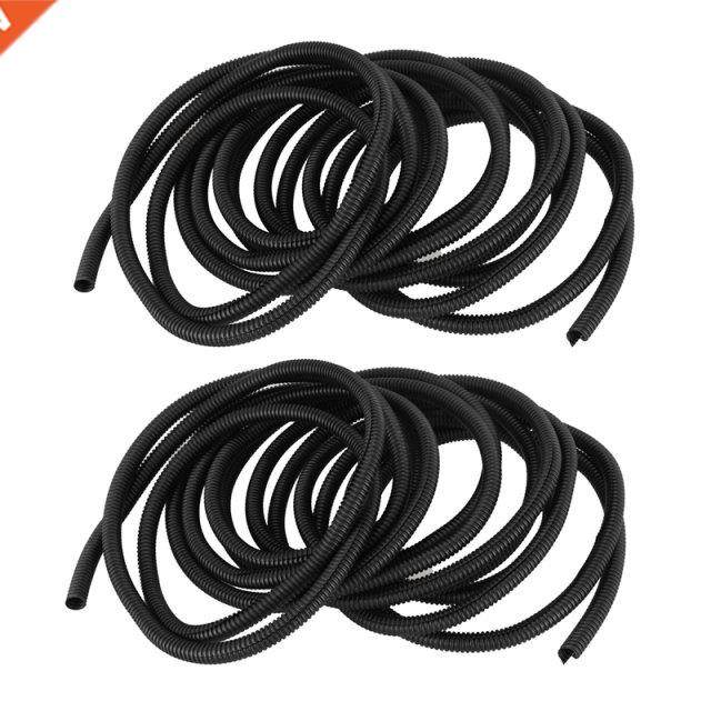 2X 25 Ft Split Wire Loom Conduit Polyethylene Tubing Black C