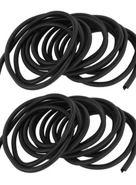 2X 25 Ft Split Wire Loom Conduit Polyethylene Tubing Black C