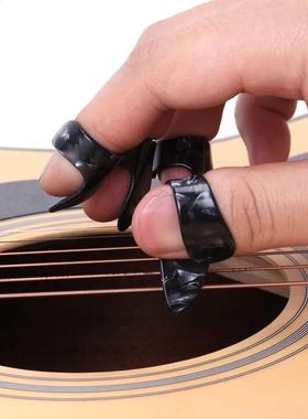 4 pcs/set 1 Thumb + 3 Finger Guitar Picks Celluloid Fingerpi