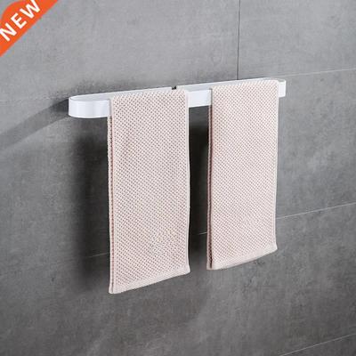 Self-adhesive Black Bath Towel Holder Bathroom Towel Rack No