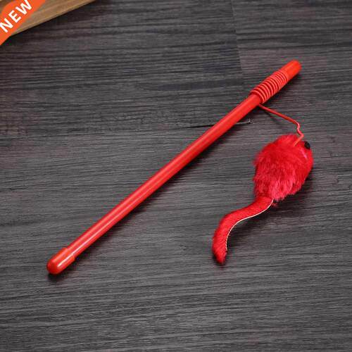Hot Selling Pet Cat Toy Cute Design Mouse Teaser Wand Plast