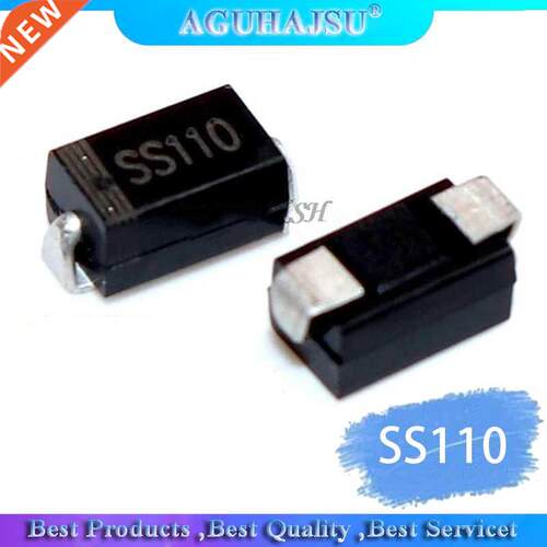 100PCS SS110 SR1100 SMD Schottky Barrier Rectifier SMA Diode