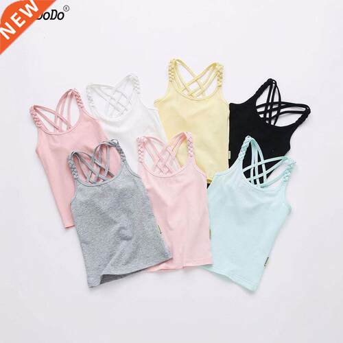 2022 Girls T-shirt Colored Tops For Kids Cotton Children Und