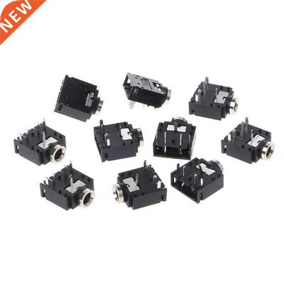 10 Pcs .5mm 5 Pin Stereo Audio Jack Socket PCB Mount Connec