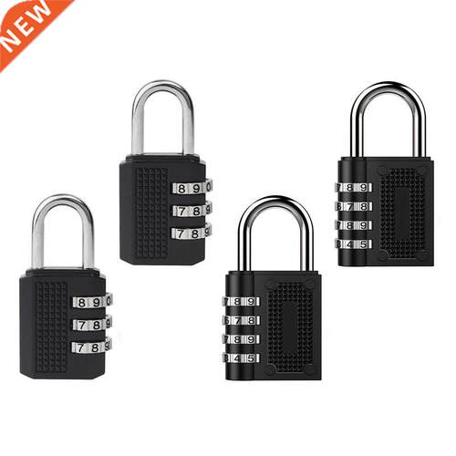 4 Pack 4 & -Digit Combination Padlock and Clasp Combine