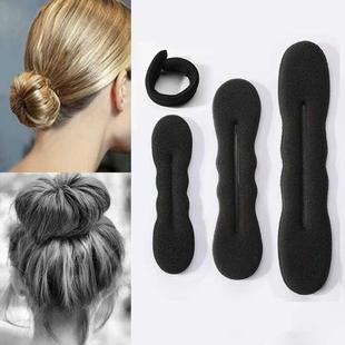 Multi size Sponge Black Hair Styling Donut Bun Curler Maker